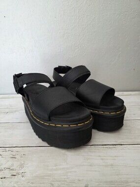 Dr. Martens Black Platform Sandals - Voss